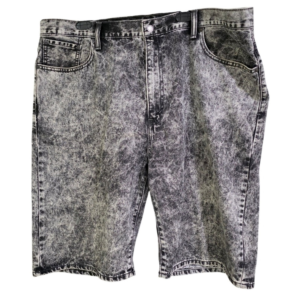 Levi's 569 Loose Straight Shorts Mens 42 Black Acid Wash‎ Denim Skater